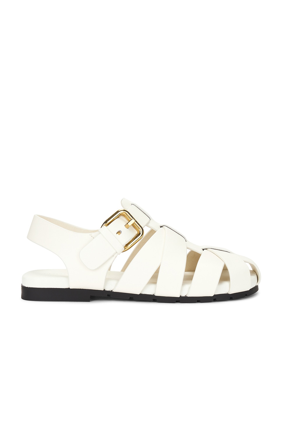 Image 1 of Bottega Veneta Alfie Flat Sandal in White