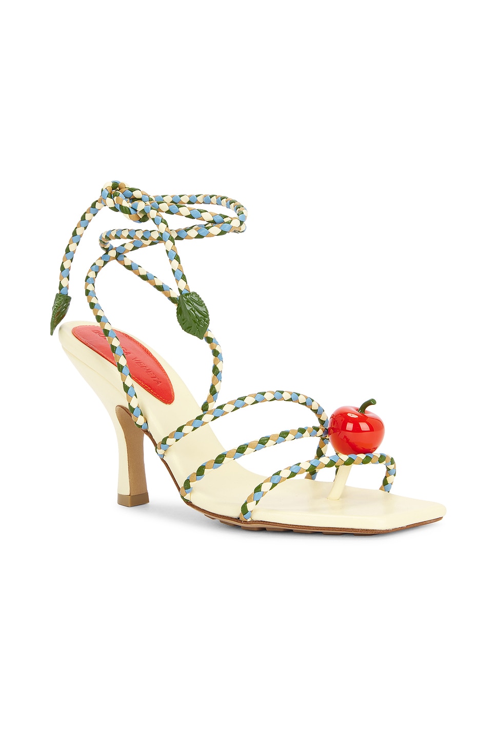 Bottega Veneta Adam Sandal Buff In Buff Winds Avocado & Dark Praline