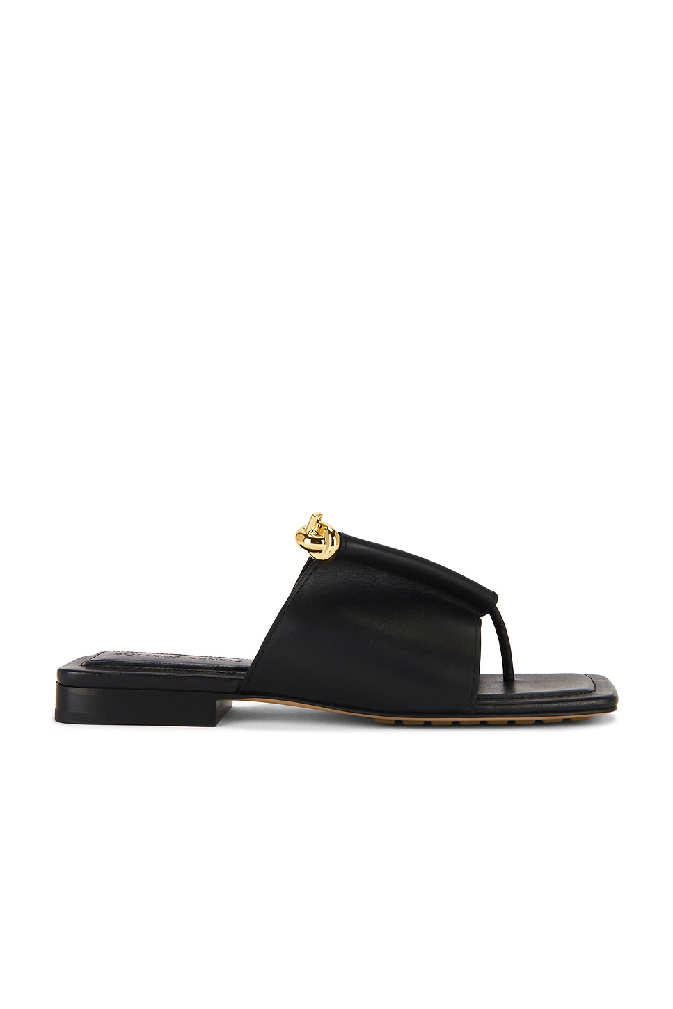 Image 1 of Bottega Veneta Solstice Flat Sandal in Black