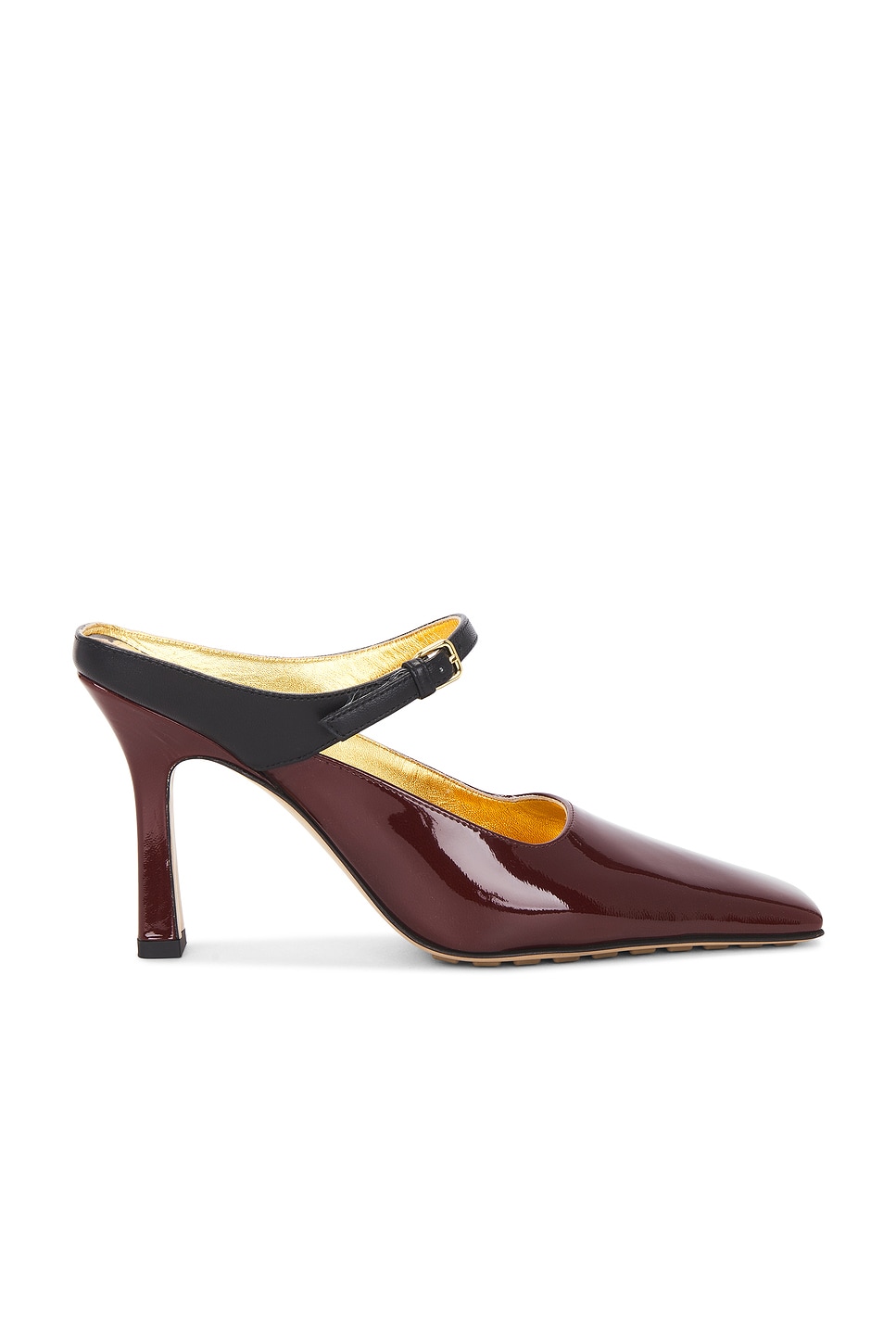 Bottega Veneta Strappy 95 Patent Leather Mary Jane Pumps In Brown