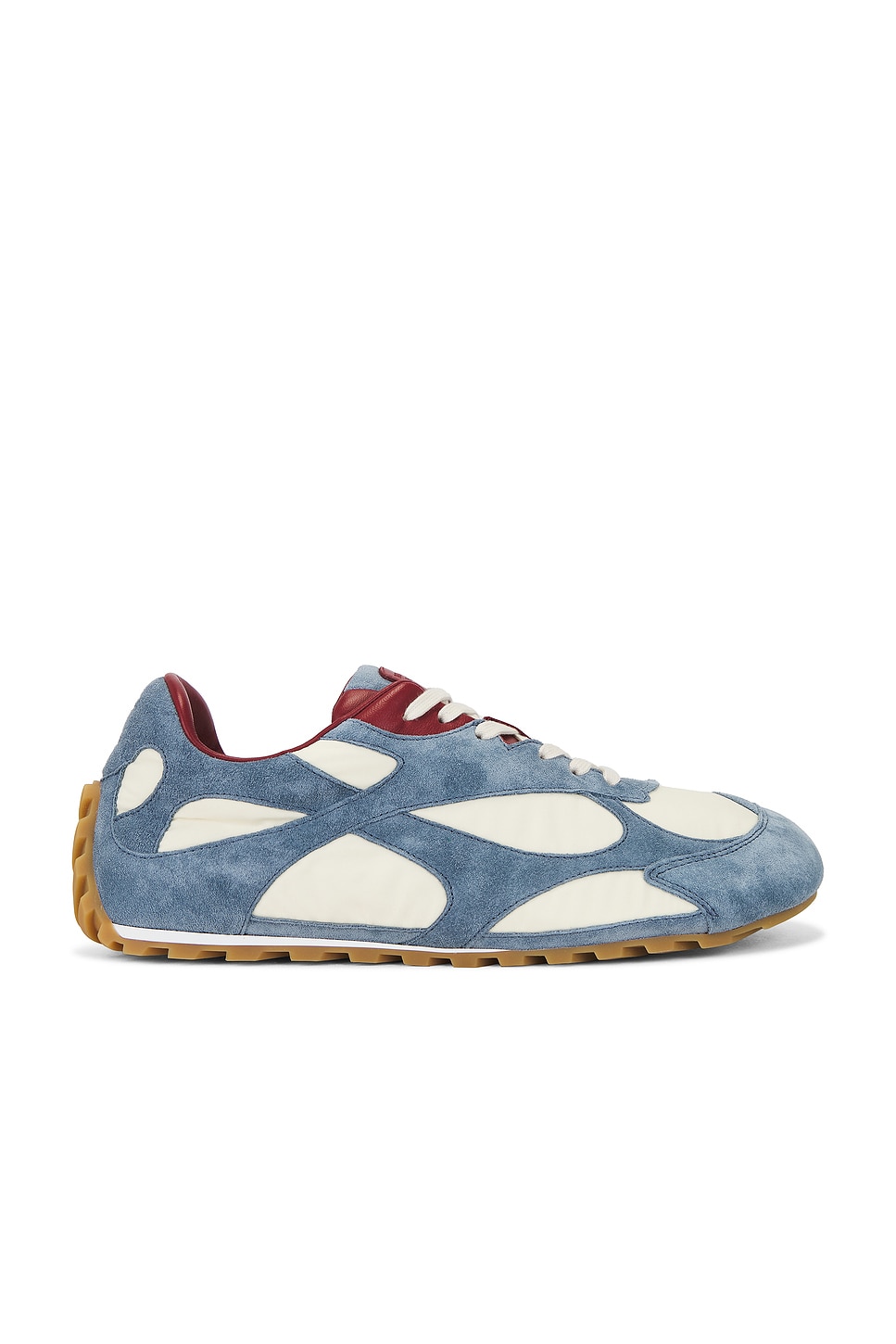 Bottega Veneta Orbit Flash Leather-trimmed Suede And Shell Sneakers In Blue