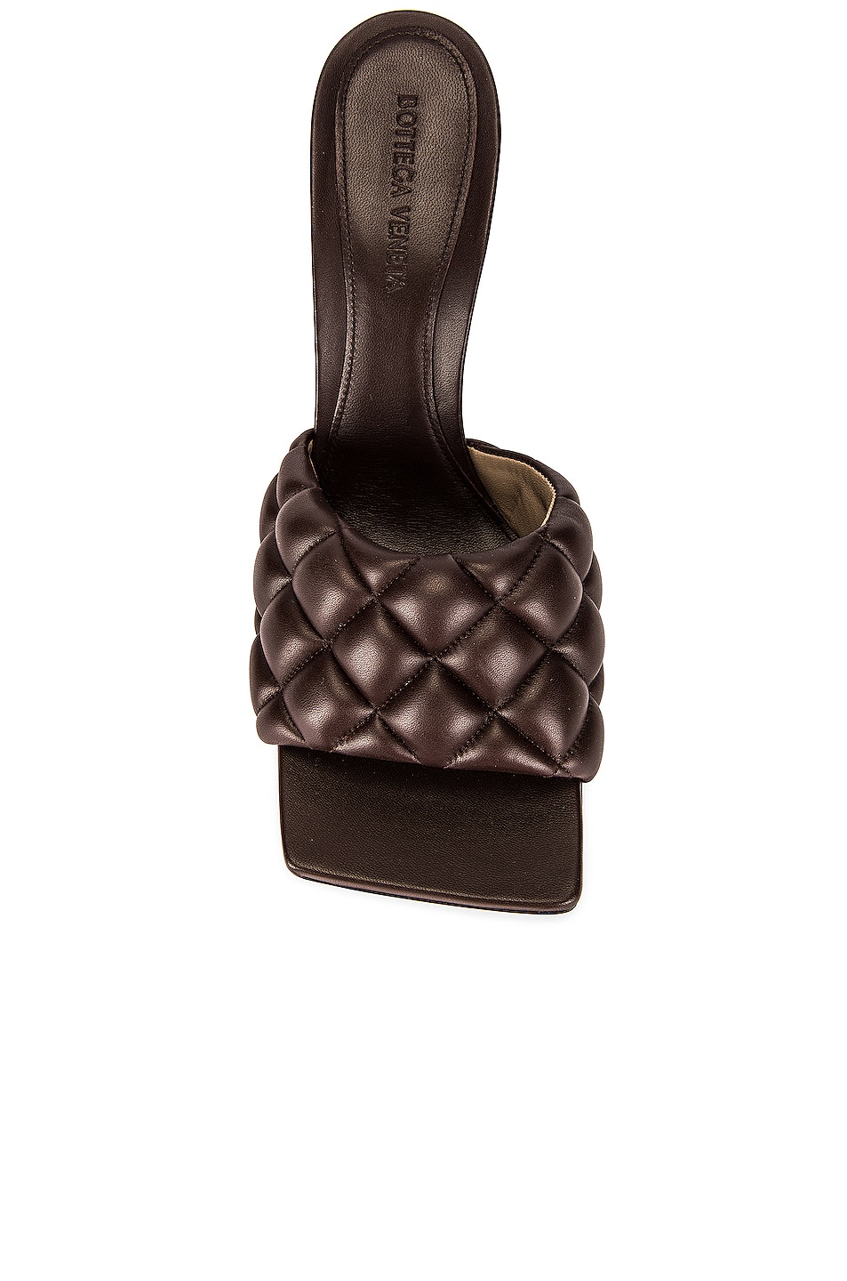 Image 4 of Bottega Veneta Leather Quilted Mules in Chocolate Spread