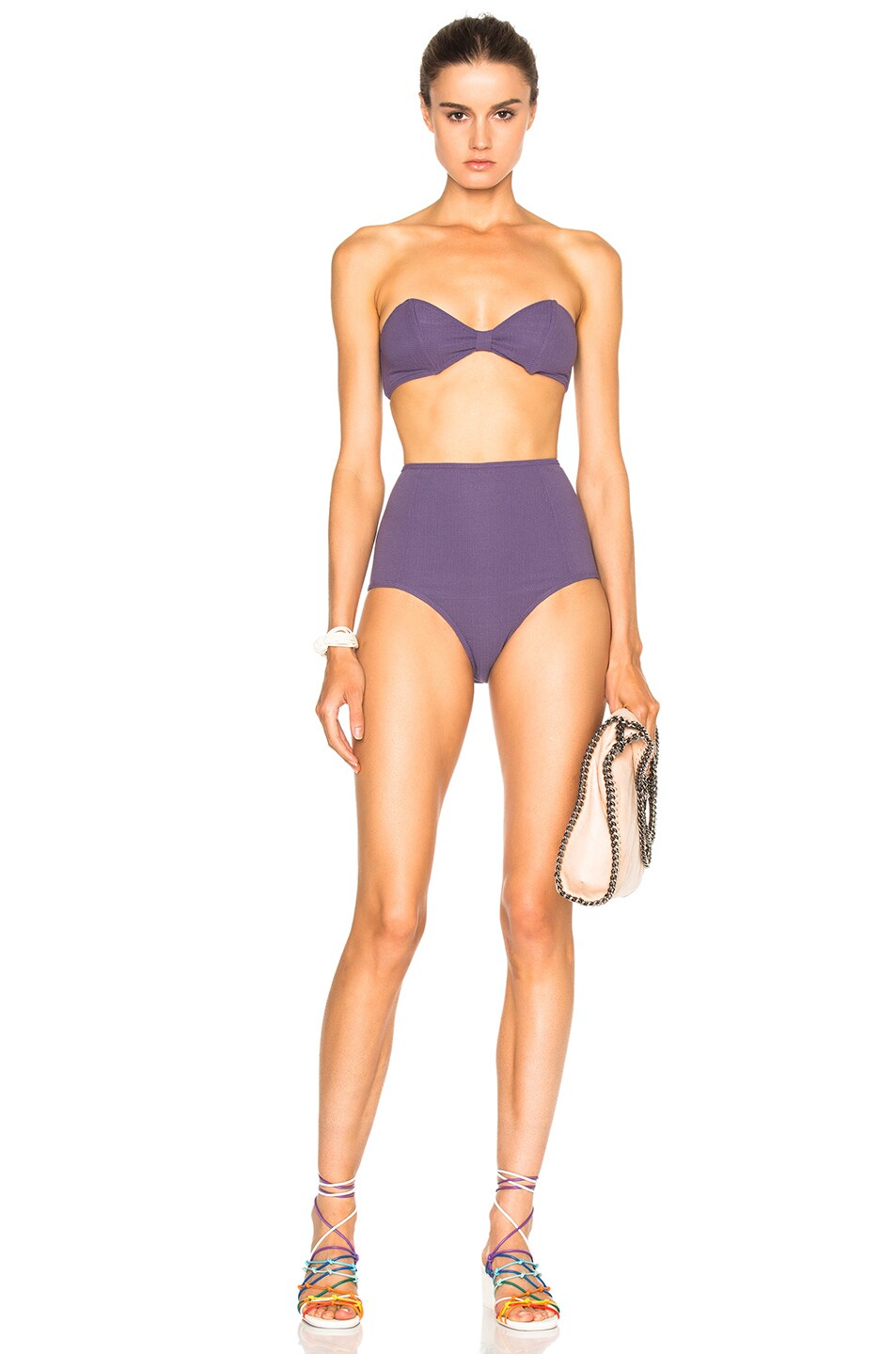 Image 1 of Bower Oh Cheri Bikini in Textured Violet