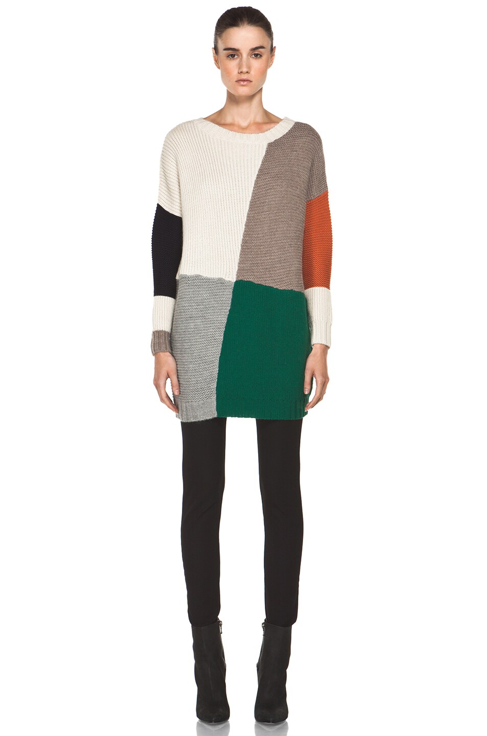 Image 1 of Boy. by Band of Outsiders Blanket Dropped Sleeve Sweater in Multi