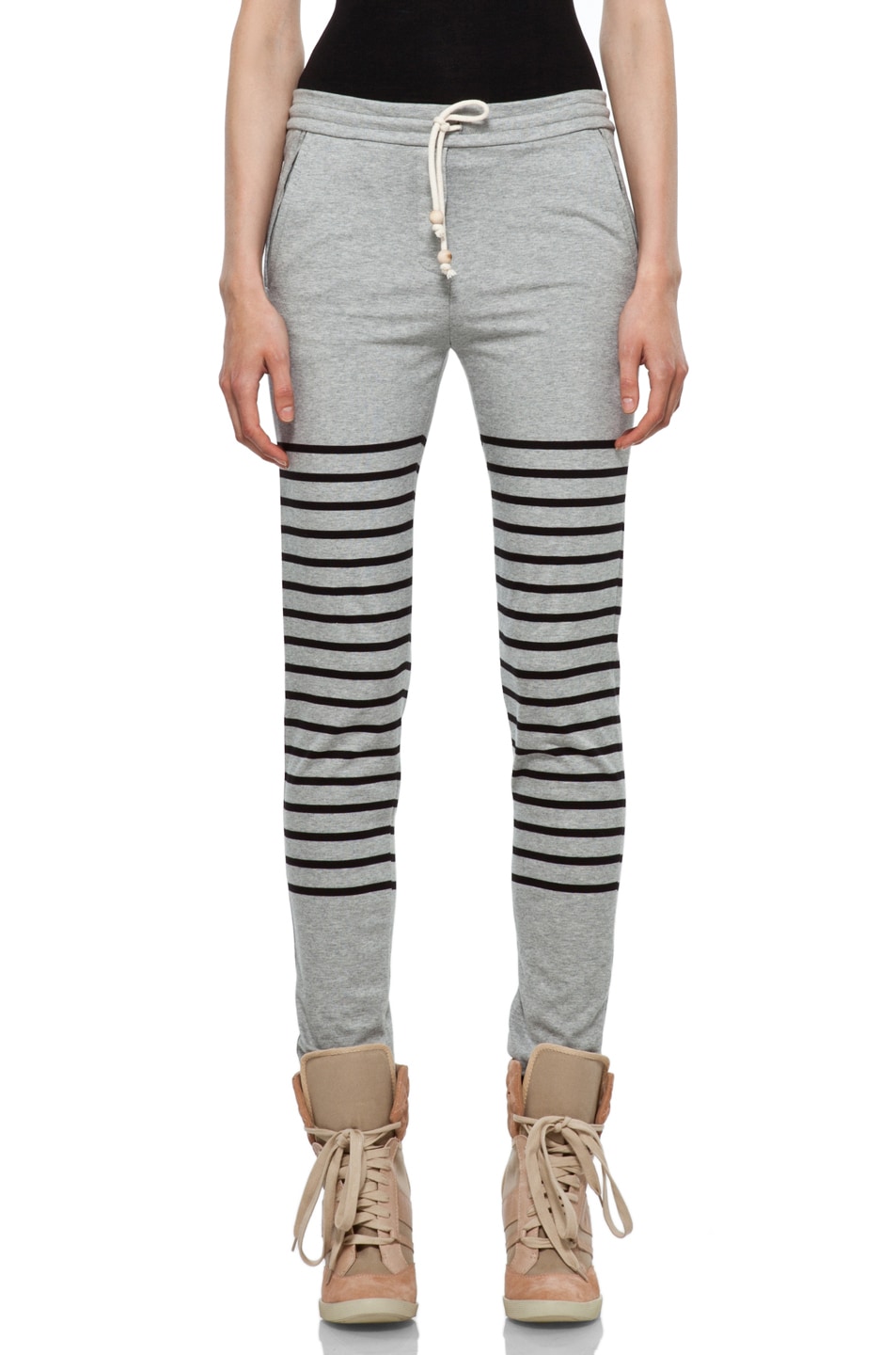 Image 1 of Boy. by Band of Outsiders Boy Stripe Pant in Grey
