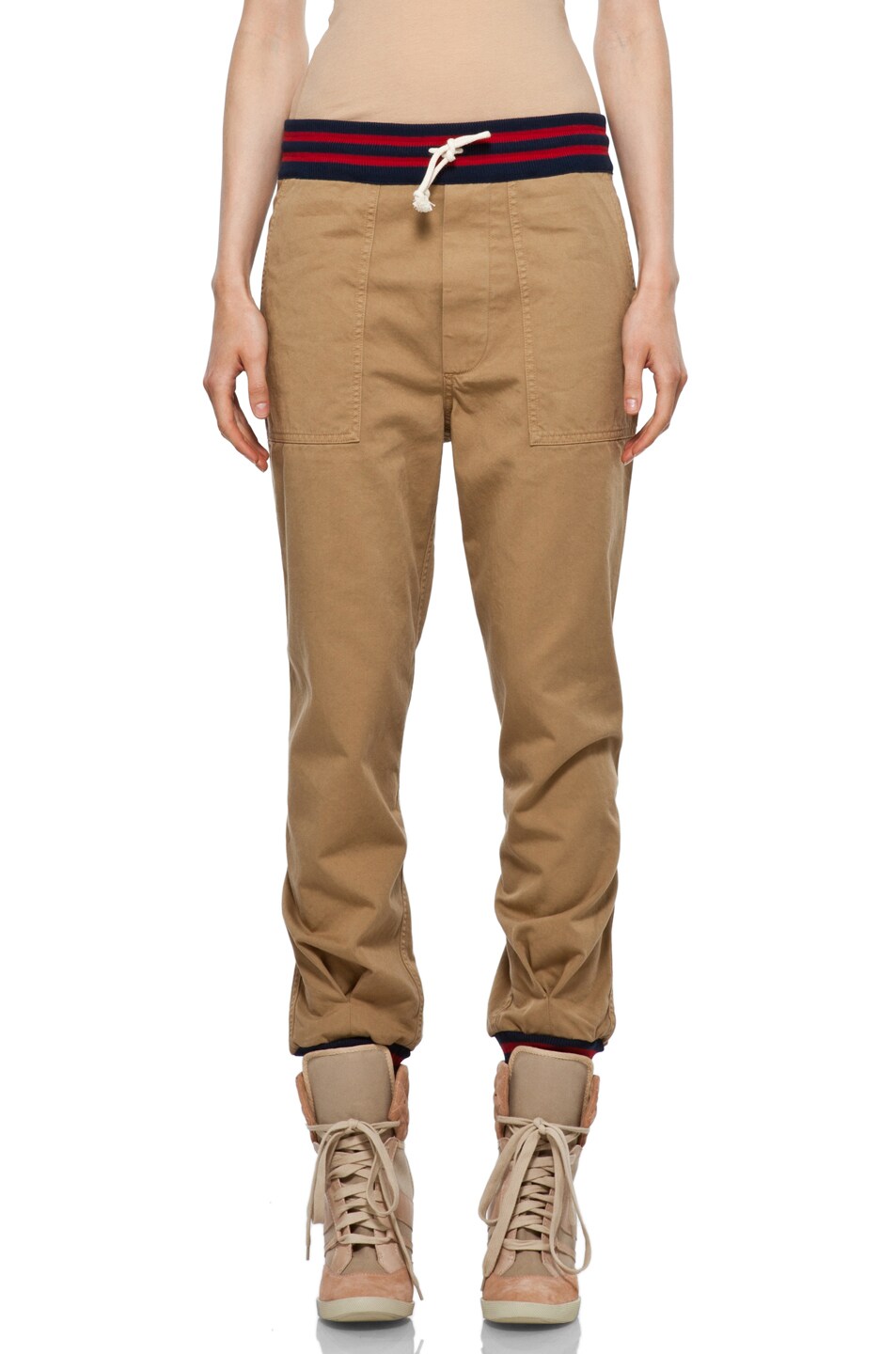 Image 1 of Boy. by Band of Outsiders Boy Carpenter Chino in Khaki