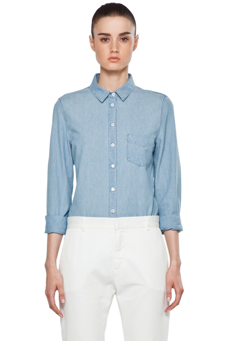 Image 1 of Boy. by Band of Outsiders Easy Shirt in Indigo Chambray