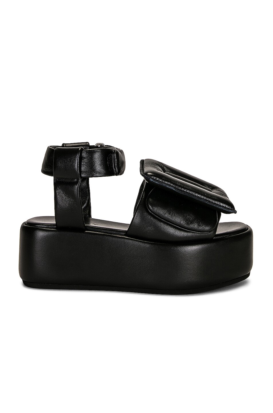 Image 1 of Boyy Puffy Ankle Strap Platform Sandal in Black