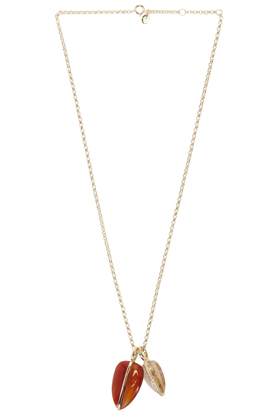 Savannah Pebble Necklace in Metallic Gold