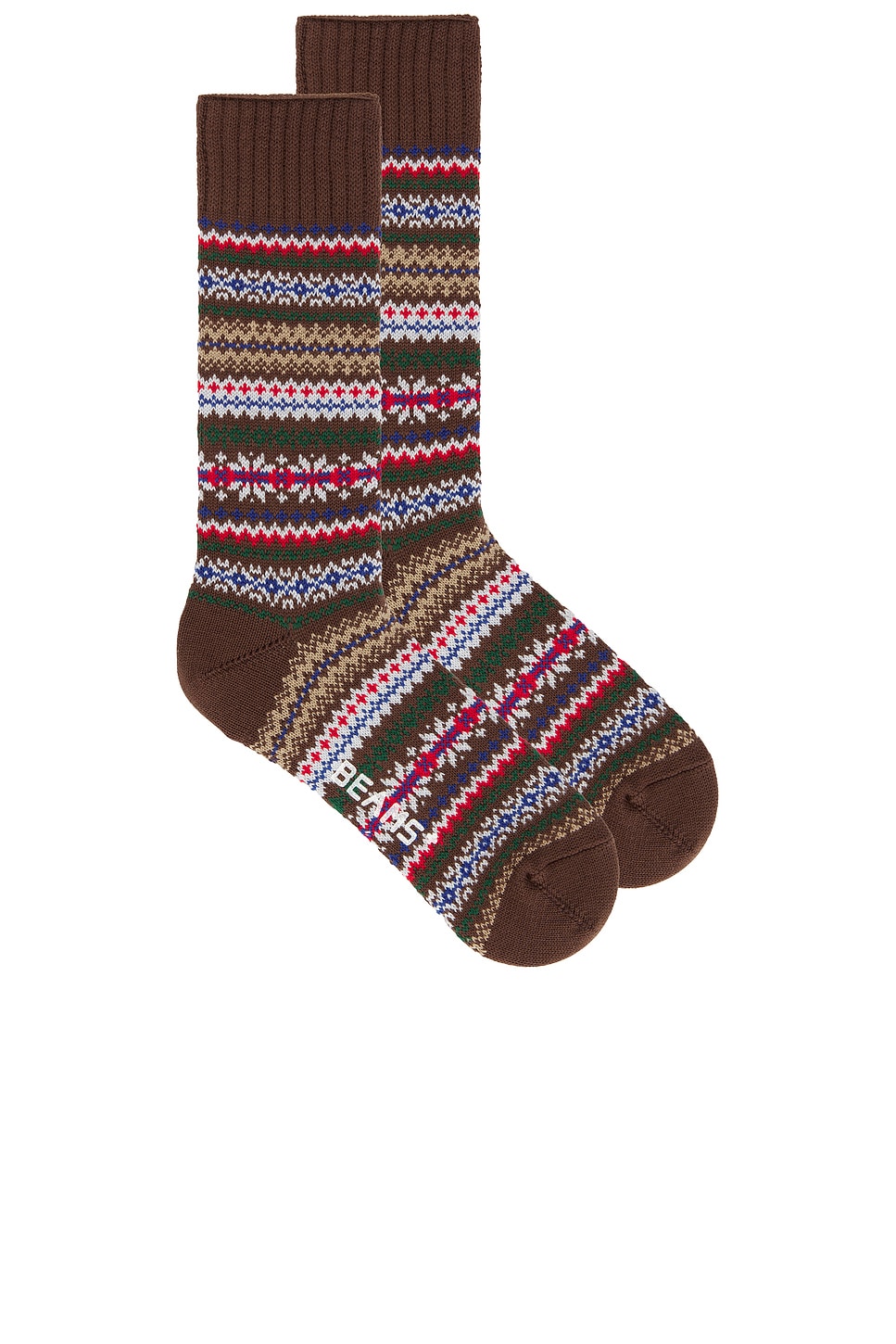 Fair Isle Socks in Brown