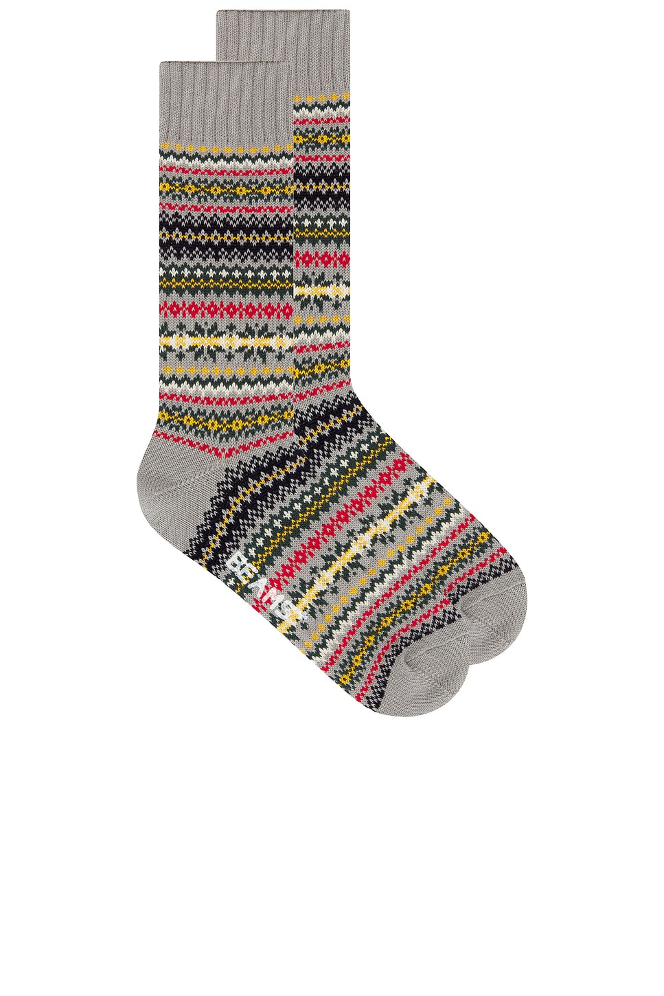 Fair Isle Socks in Grey