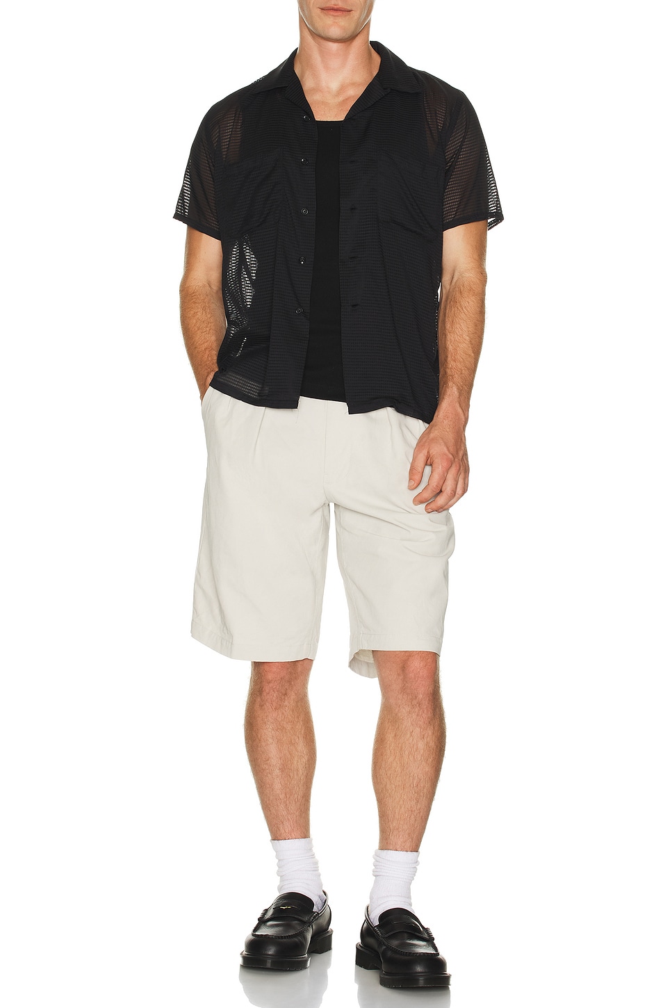 Image 1 of Beams Plus 2 Pleats Shorts Twill Bio Washed in Cement