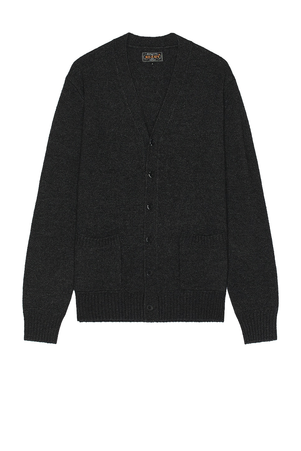 Image 1 of Beams Plus Cardigan Elbow Patch 7g in Charcoal