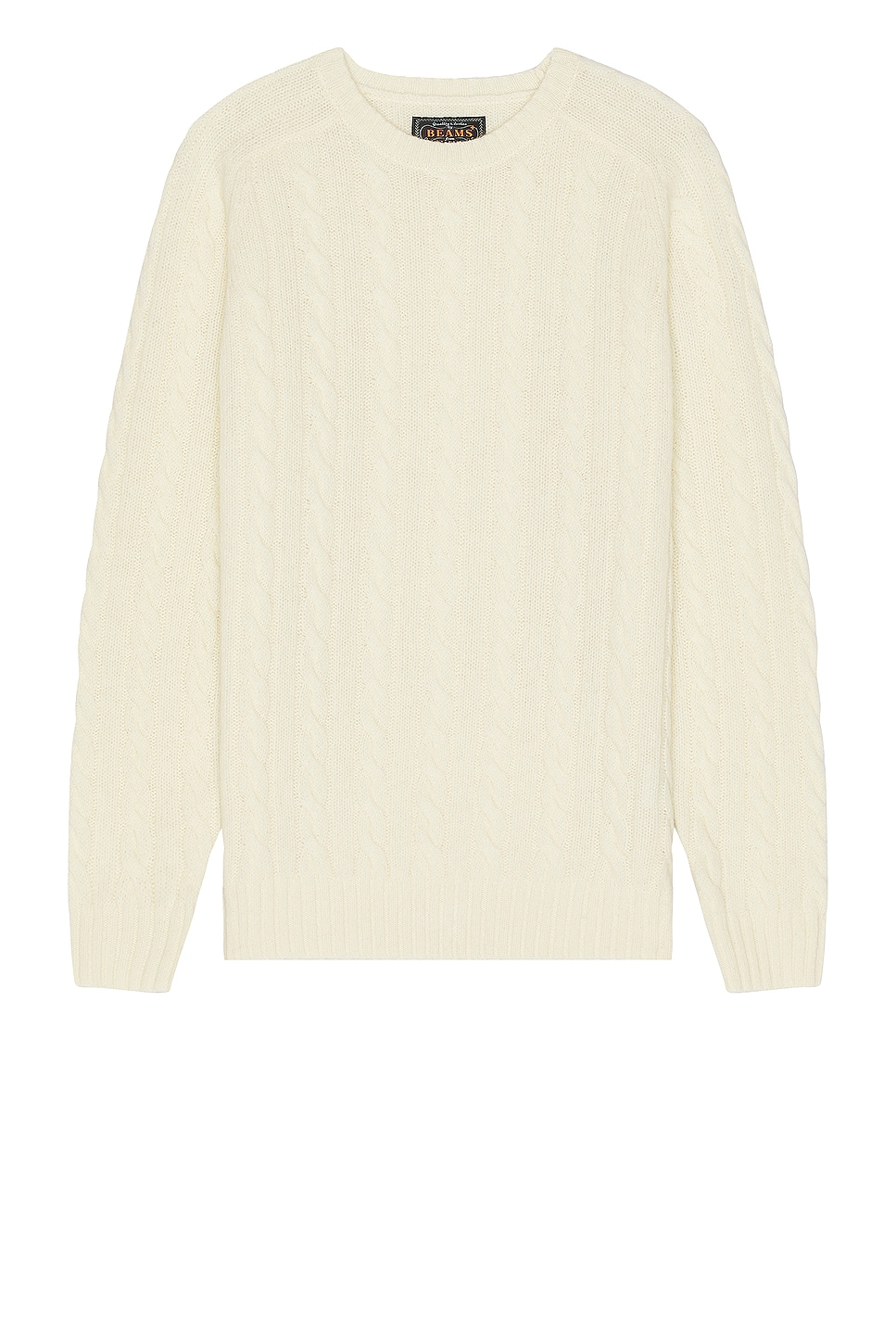 Image 1 of Beams Plus Cable Sweater in Off White