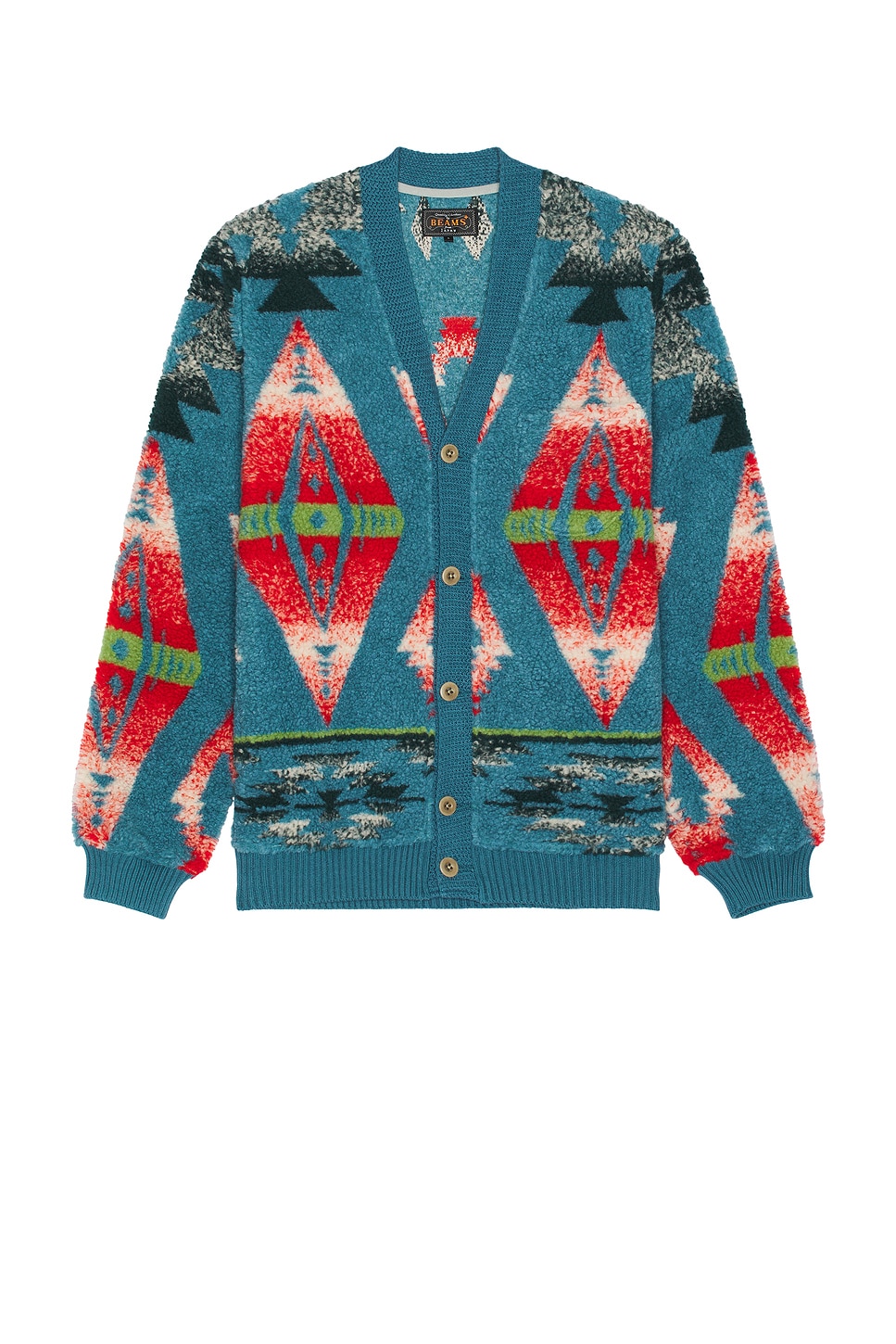 Cardigan Boa Jacquard in Blue