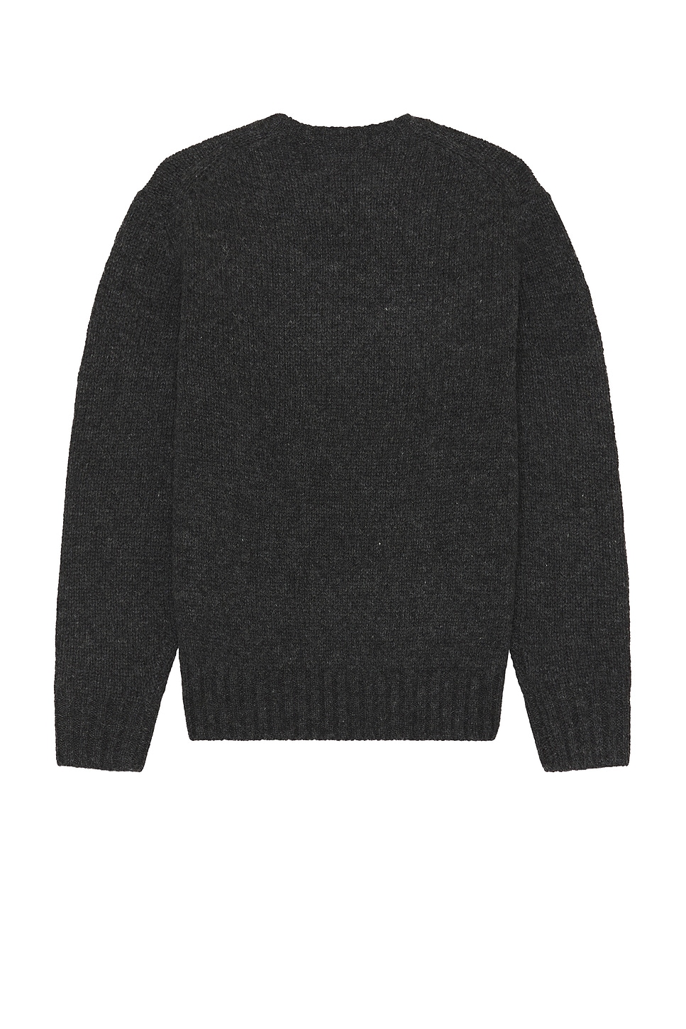 Shop Beams Crew Intarsia 3g In Charcoal