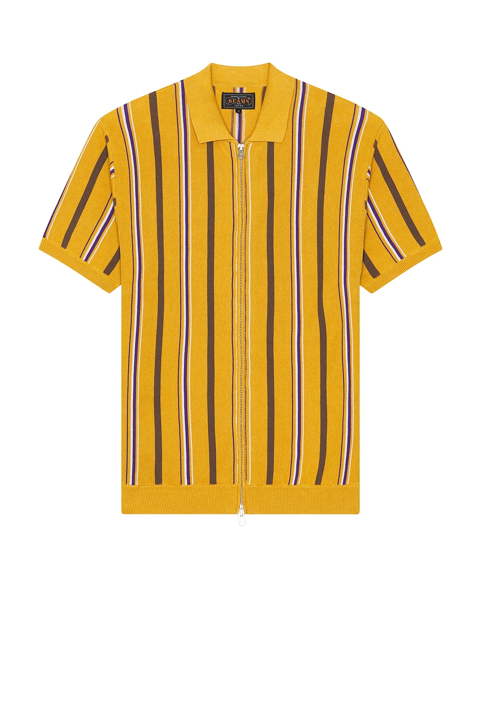 Zip Knit Stripe in Yellow