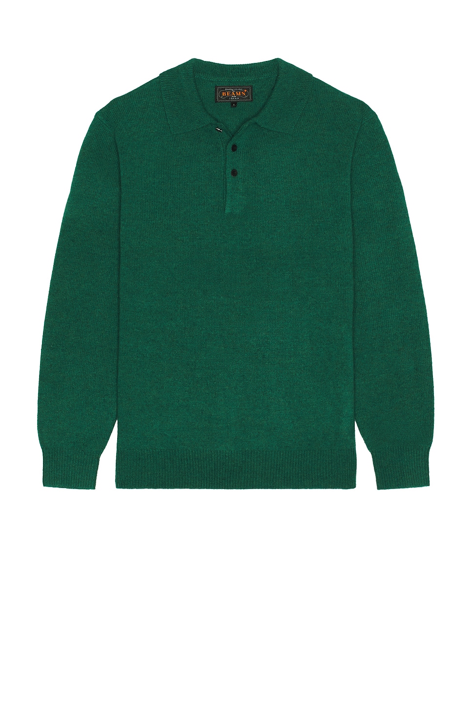 Image 1 of Beams Plus Knit Polo 9G in Bright Green
