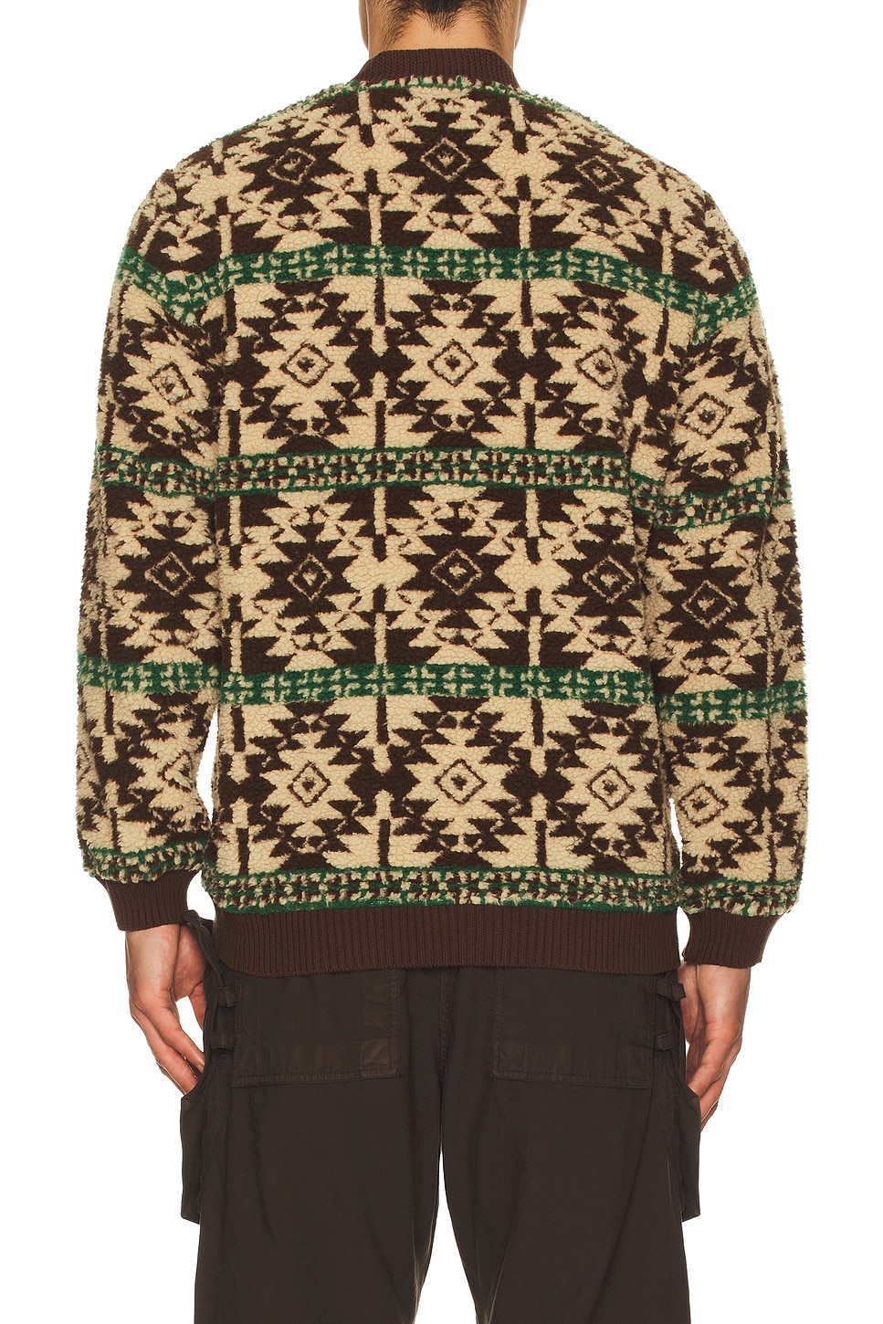 Beams Cardigan Boa Jacquard In Brown