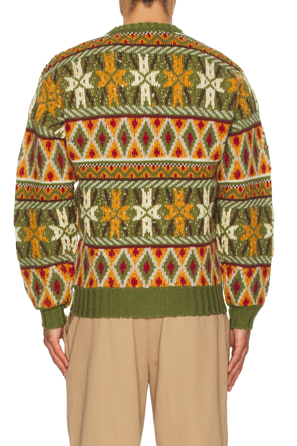 Beams Crew Fair Isle Pattern 3g Sweater In Multi