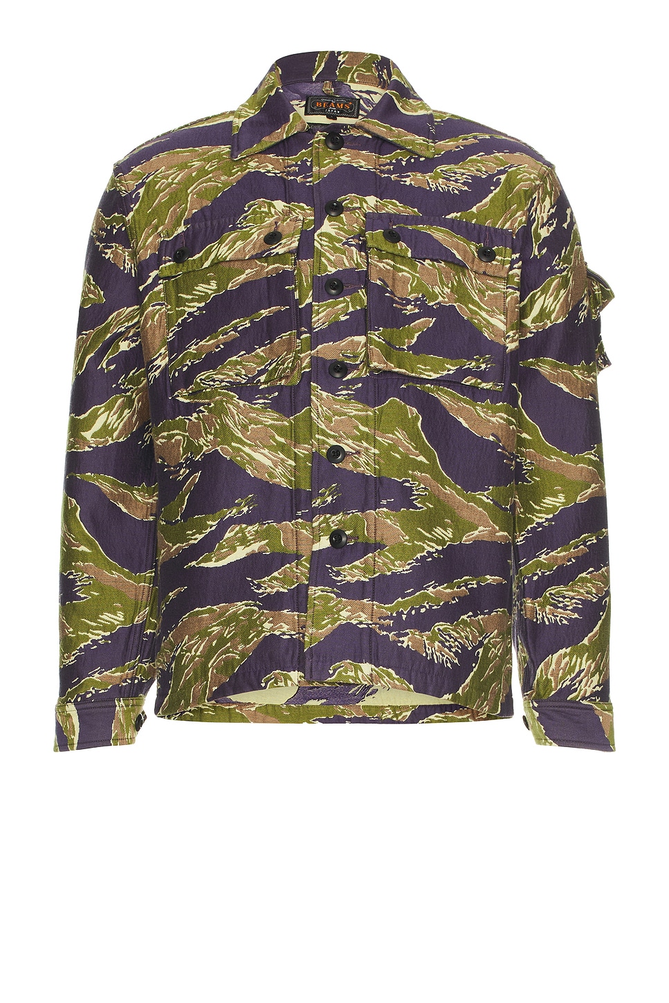 Mil Tiger Stripe Jacquard Jacket in Green