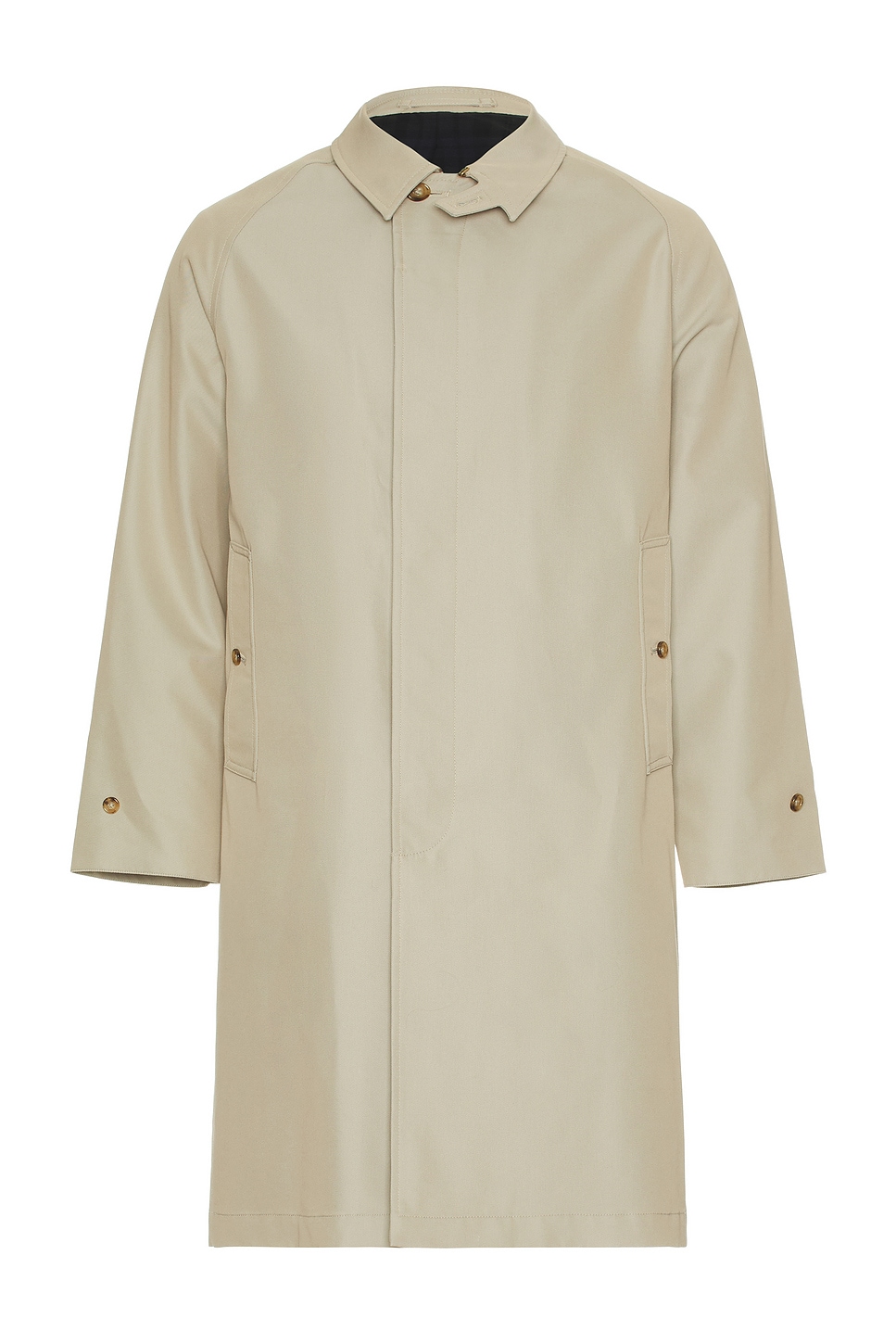 Balmacaan Coat Gabardine in Beige