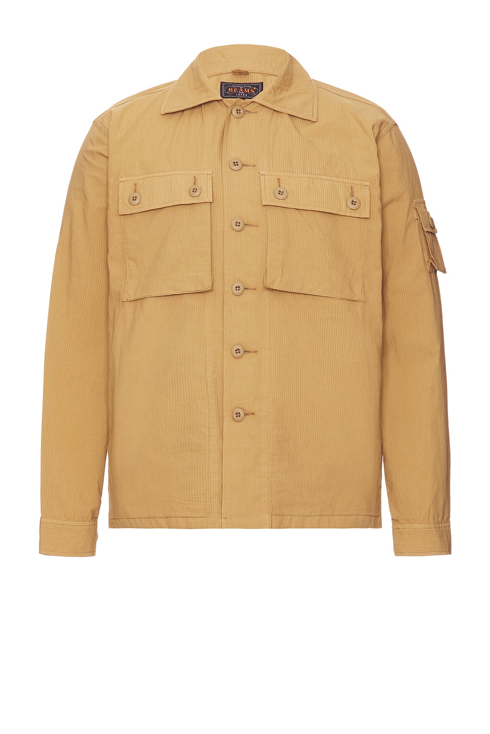 Image 1 of Beams Plus Mil Shirt Jacket in Khaki