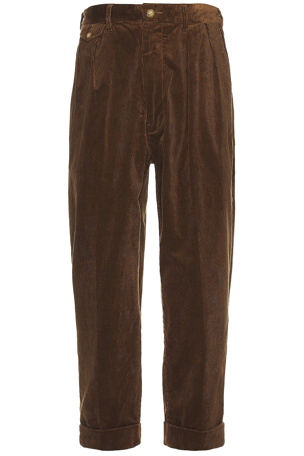 Image 1 of Beams Plus 2 Pleats Corduroy Pant in Golden Brown