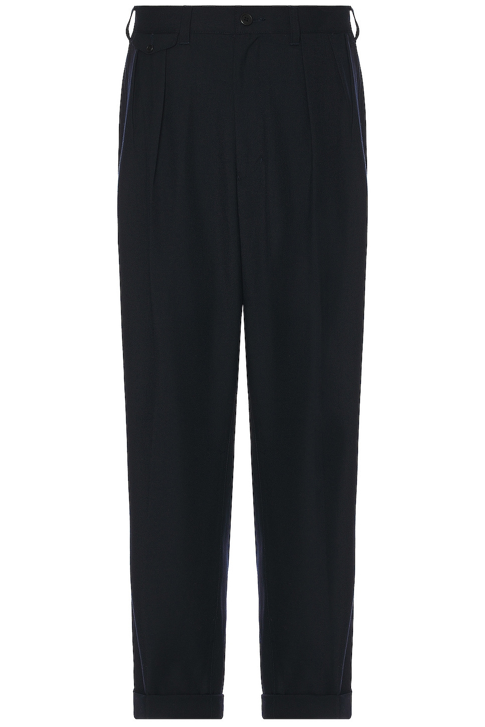 Image 1 of Beams Plus 2 Pleats Trousers in Navy