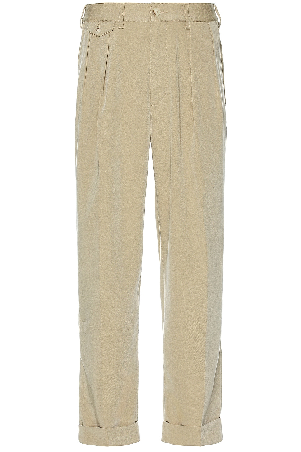 Image 1 of Beams Plus 2 Pleats Trousers Pe Twill in Sand