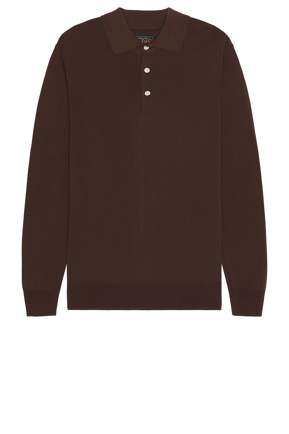 Image 1 of Beams Plus Knit Polo in Brown