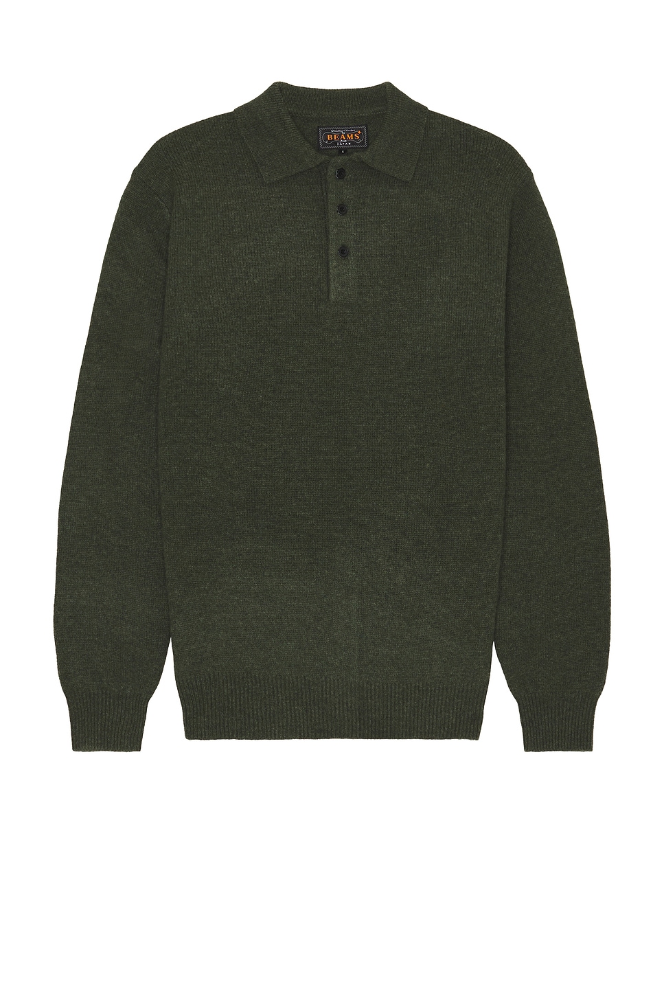 Image 1 of Beams Plus Knit Polo 9G in Green