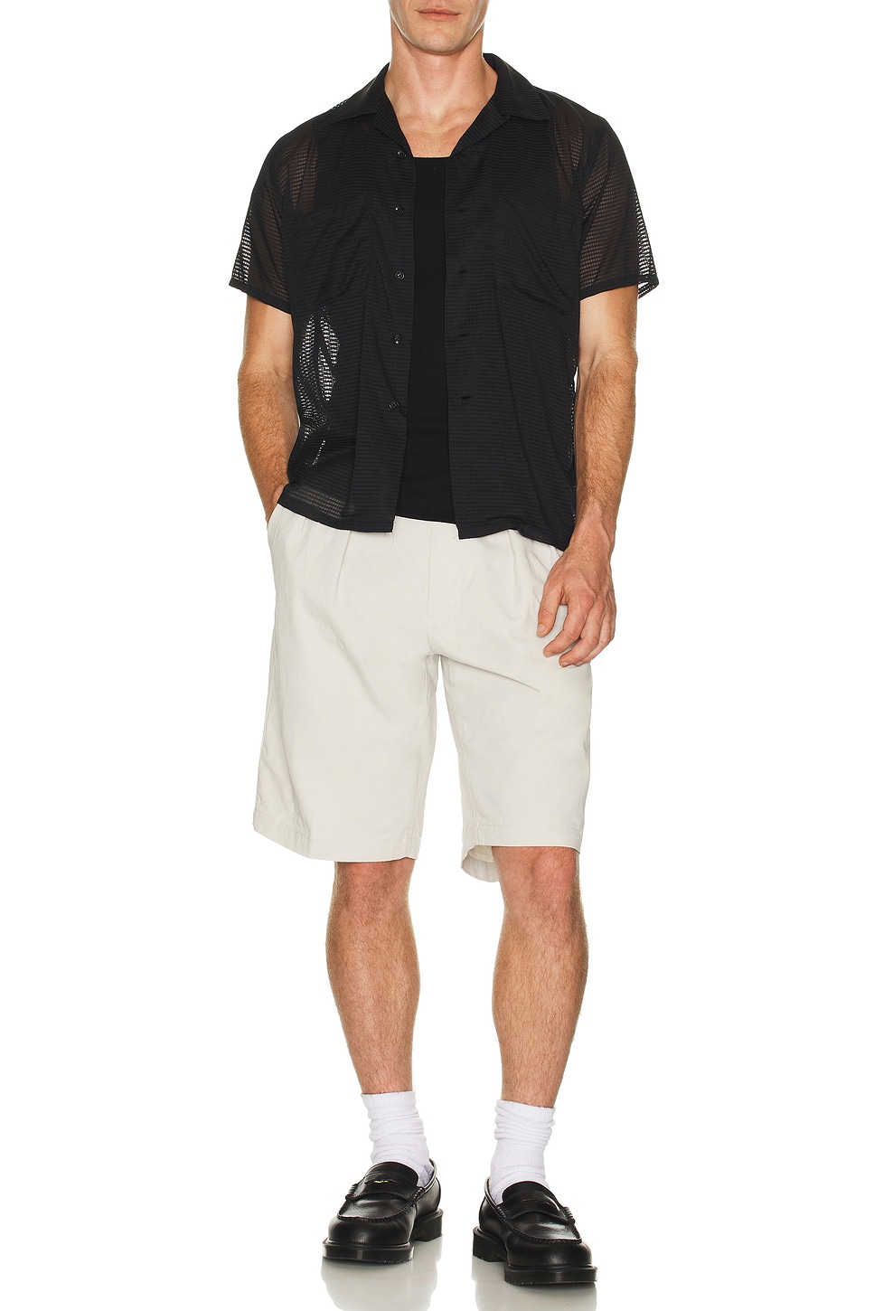 Image 1 of Beams Plus Open Color Mesh in Black