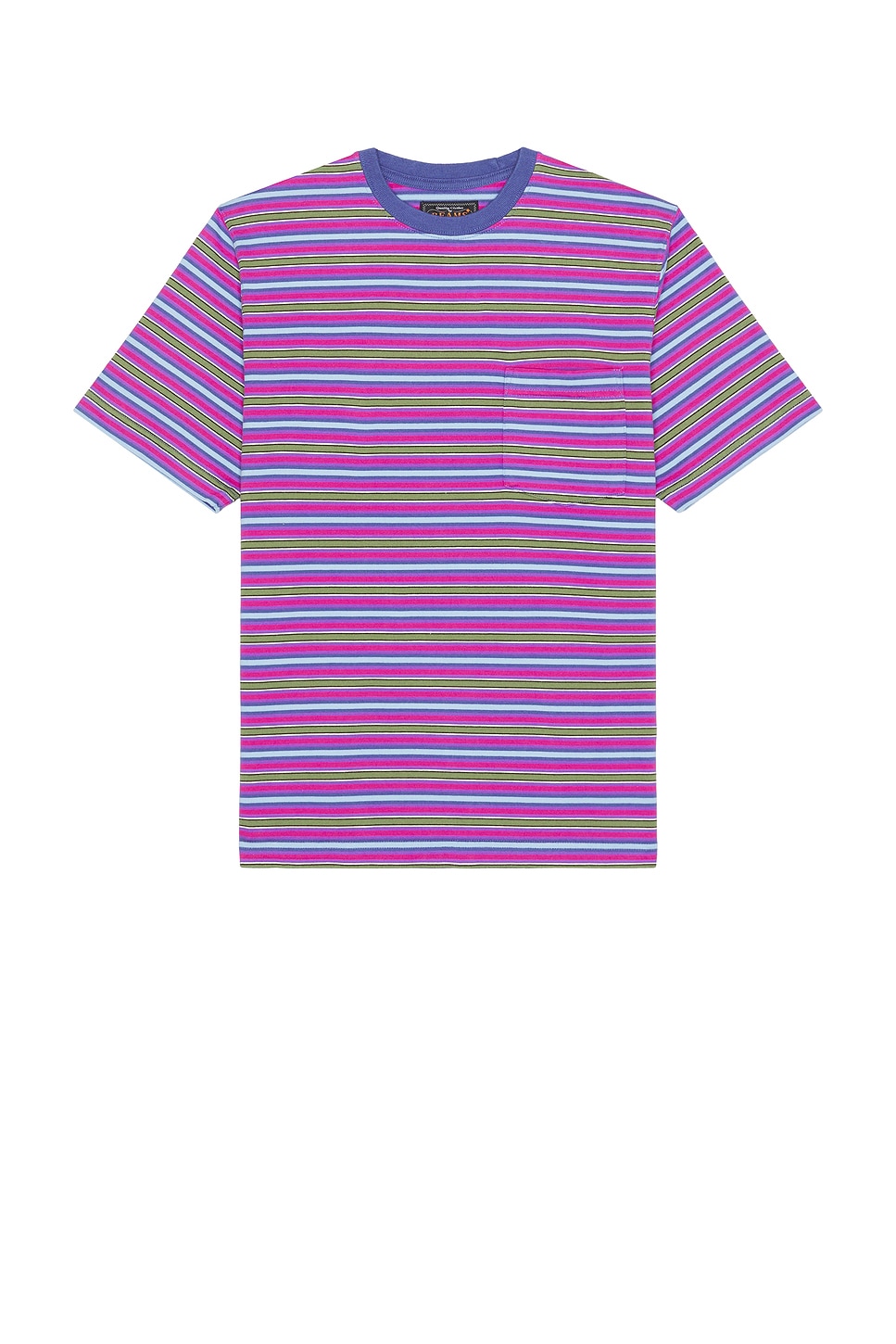 Pocket Tee Multi Stripe in Purple
