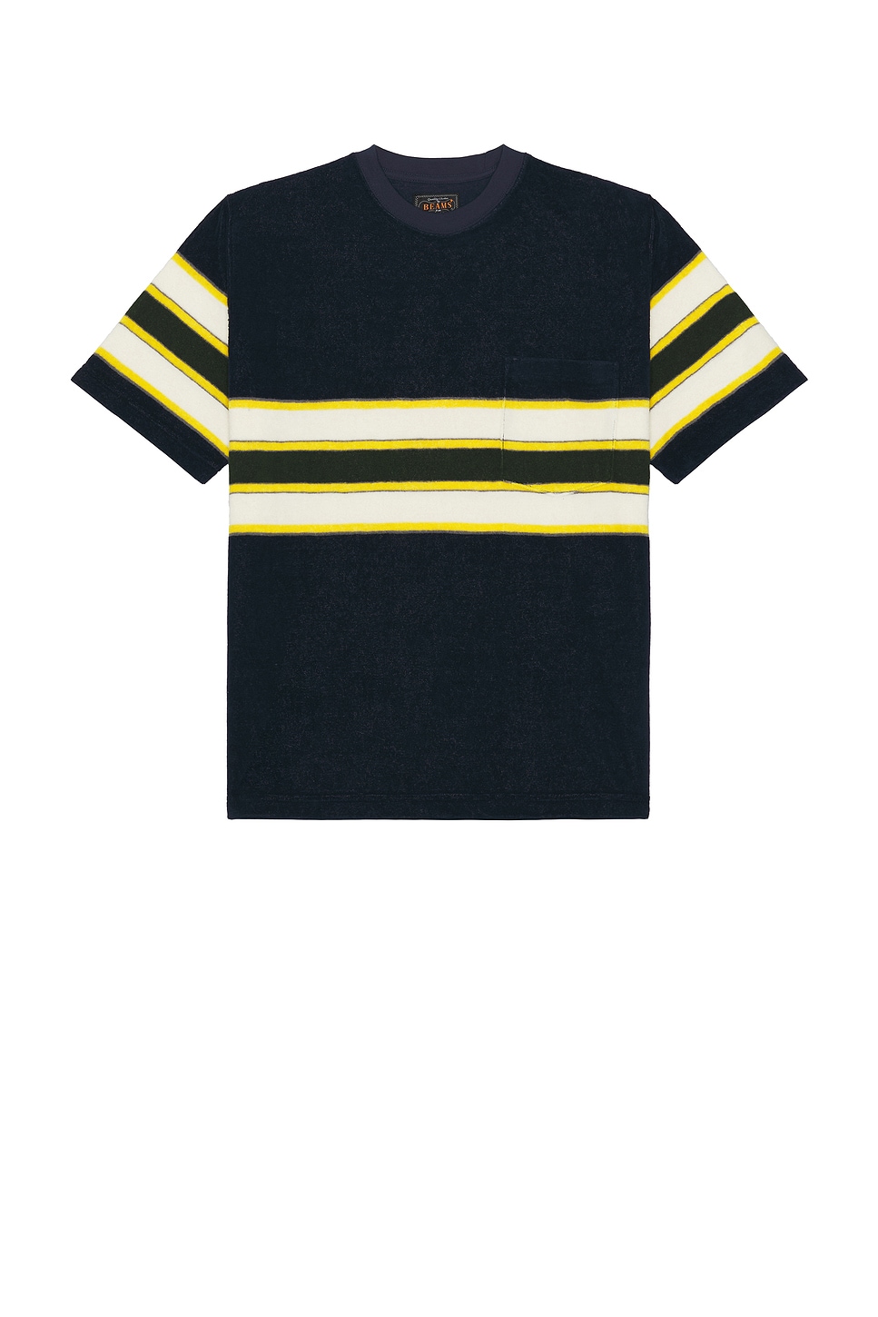 Pocket Tee Stripe Pile in Navy