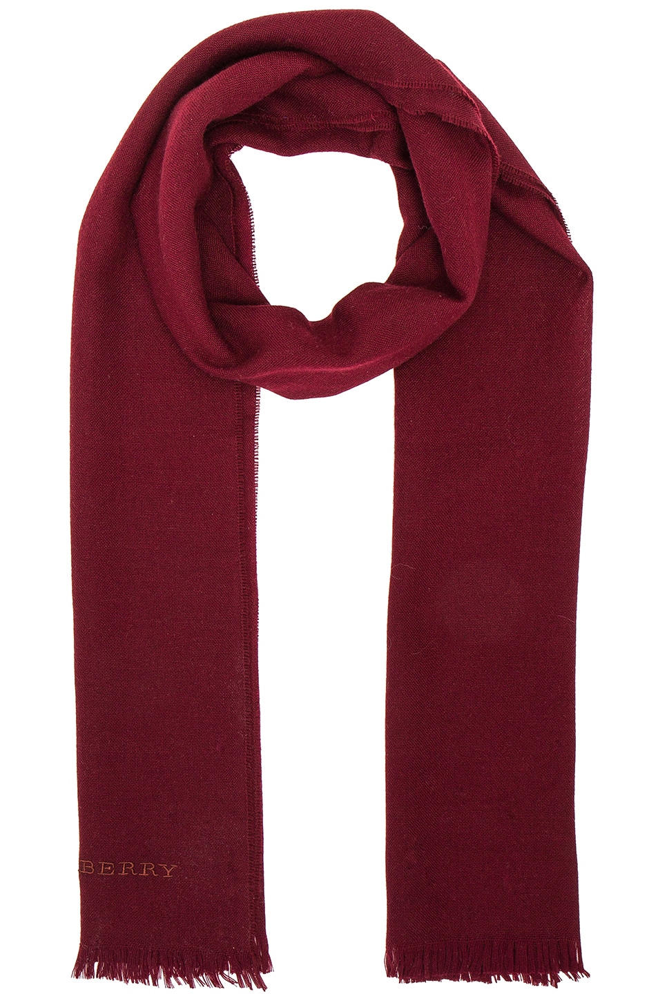 Image 1 of Burberry Prorsum Wool Cashmere Long Scarf in Claret
