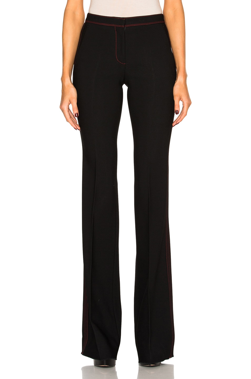 Image 1 of Burberry Prorsum Luggage Stitch Bootcut Trousers in Black