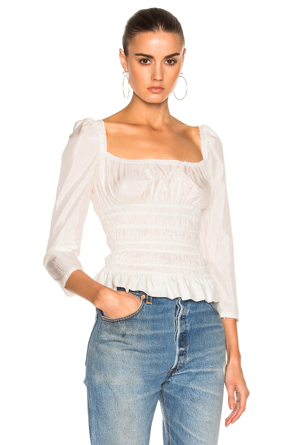 Image 1 of Brock Collection Taylor Top in Natural White
