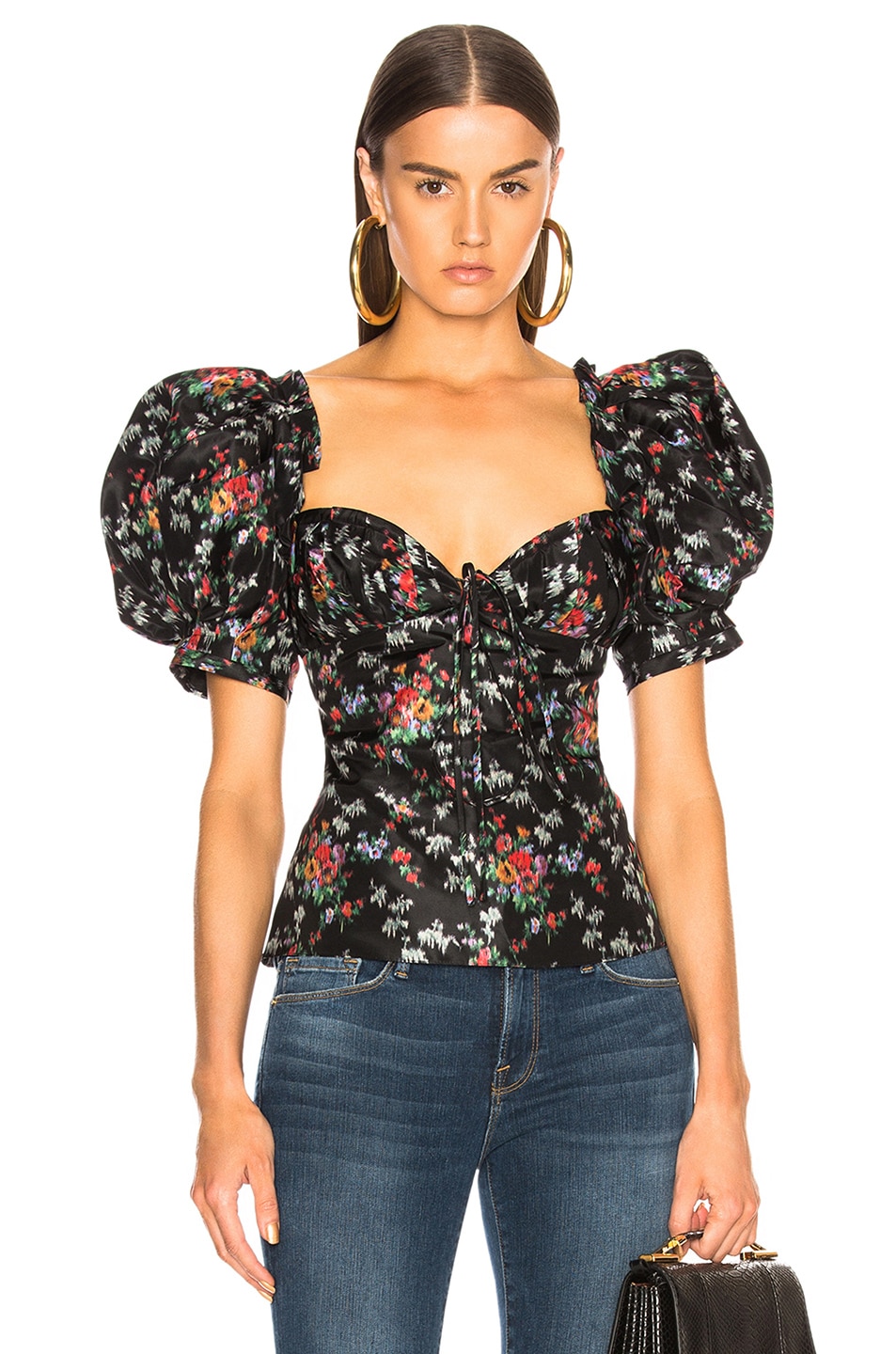 Image 1 of Brock Collection Trixie Top in Black Multi
