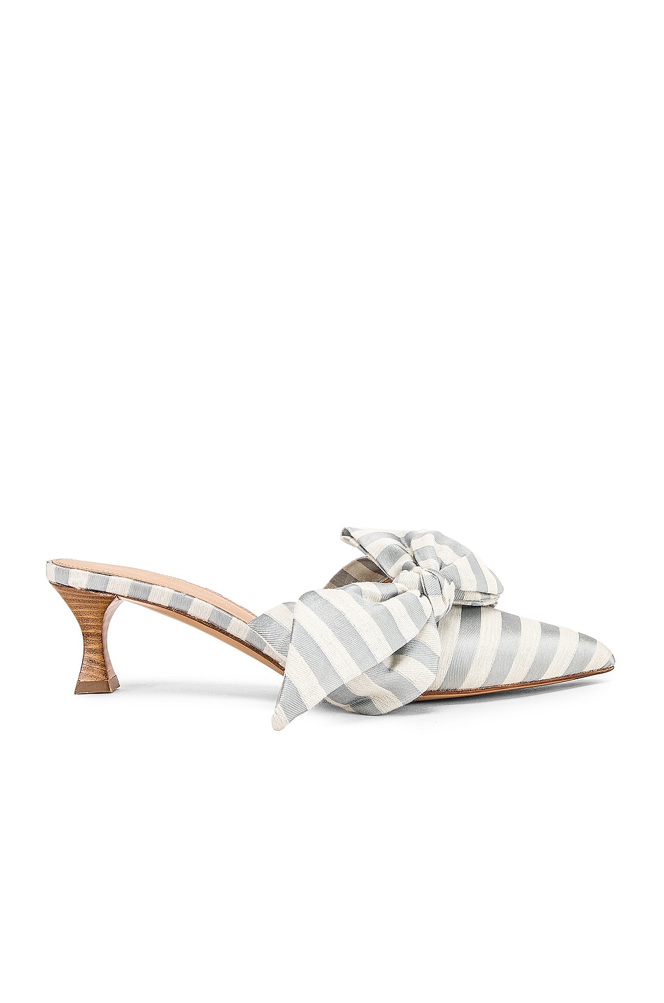 Image 1 of Brock Collection Tess Stripes Bow Heels in Light Blue & White