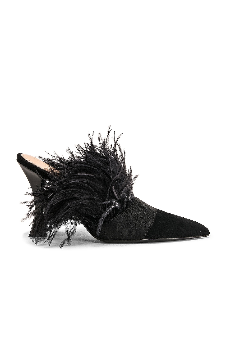 Image 1 of Brock Collection Feather Mules in Black