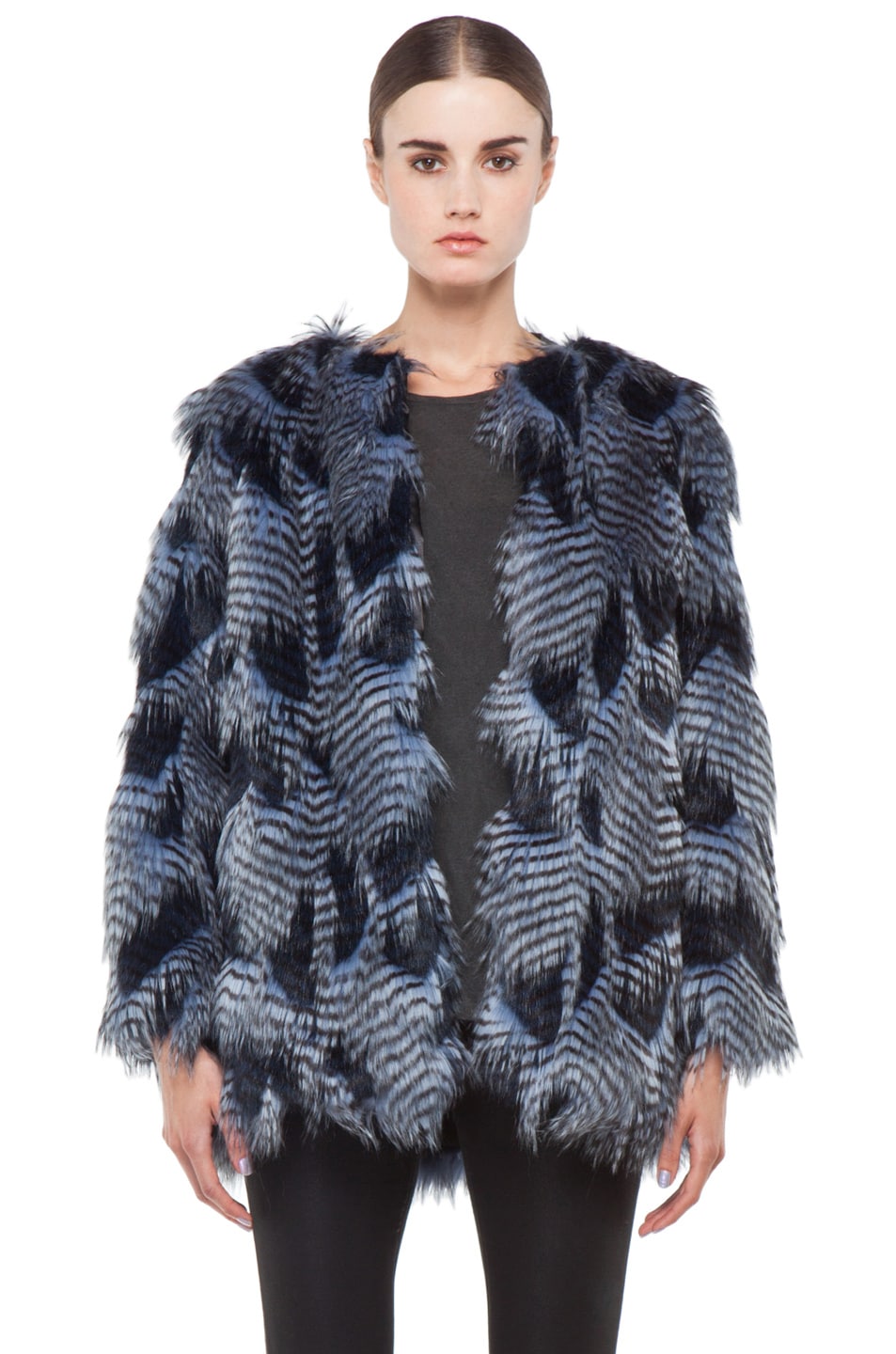 Image 1 of BSABLE Chelsea Long Sleeve Jacket in Blue Feather
