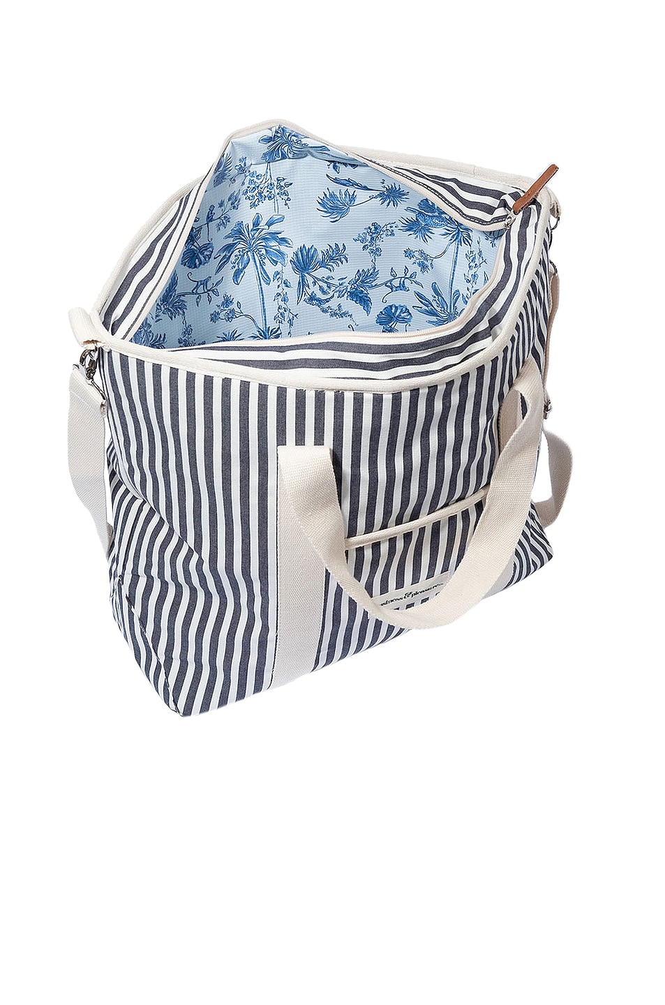Image 1 of business & pleasure co. Cooler Tote Bag in Laurens Navy Stripe