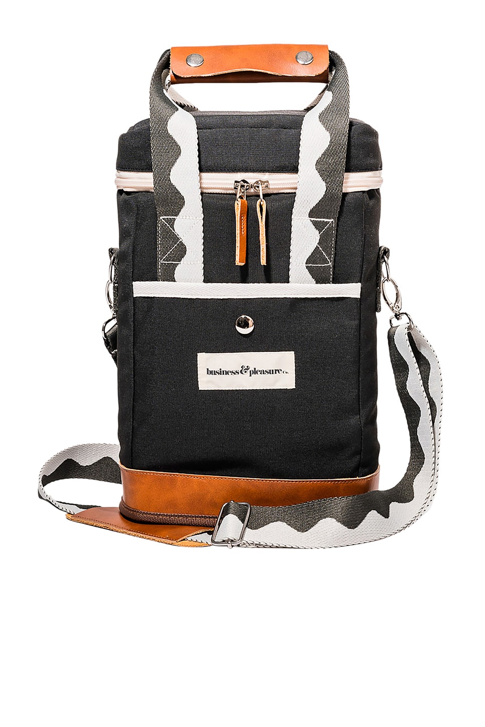 Business & Pleasure Wine Cooler Tote Bag In Black