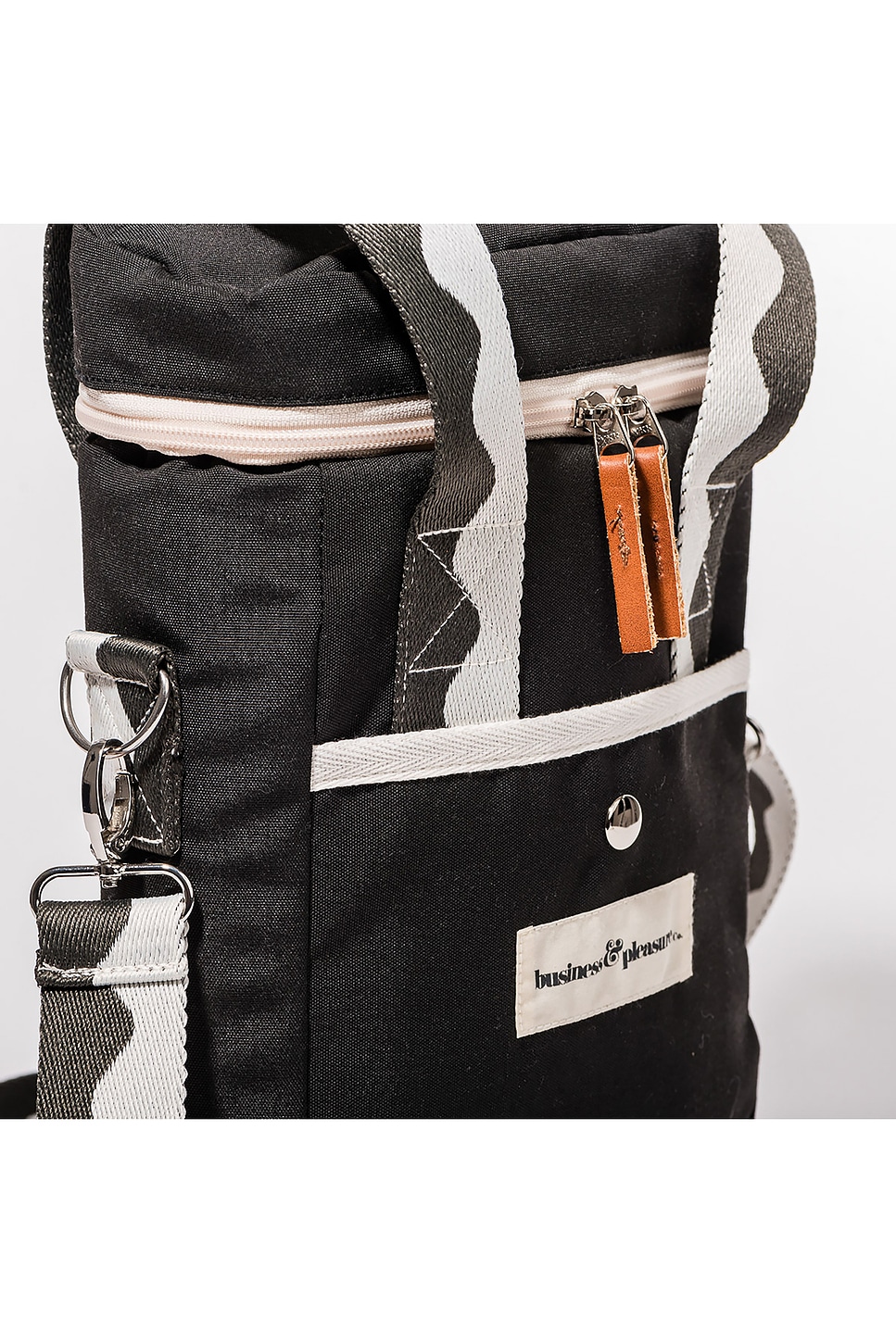 Business & Pleasure Wine Cooler Tote Bag In Black