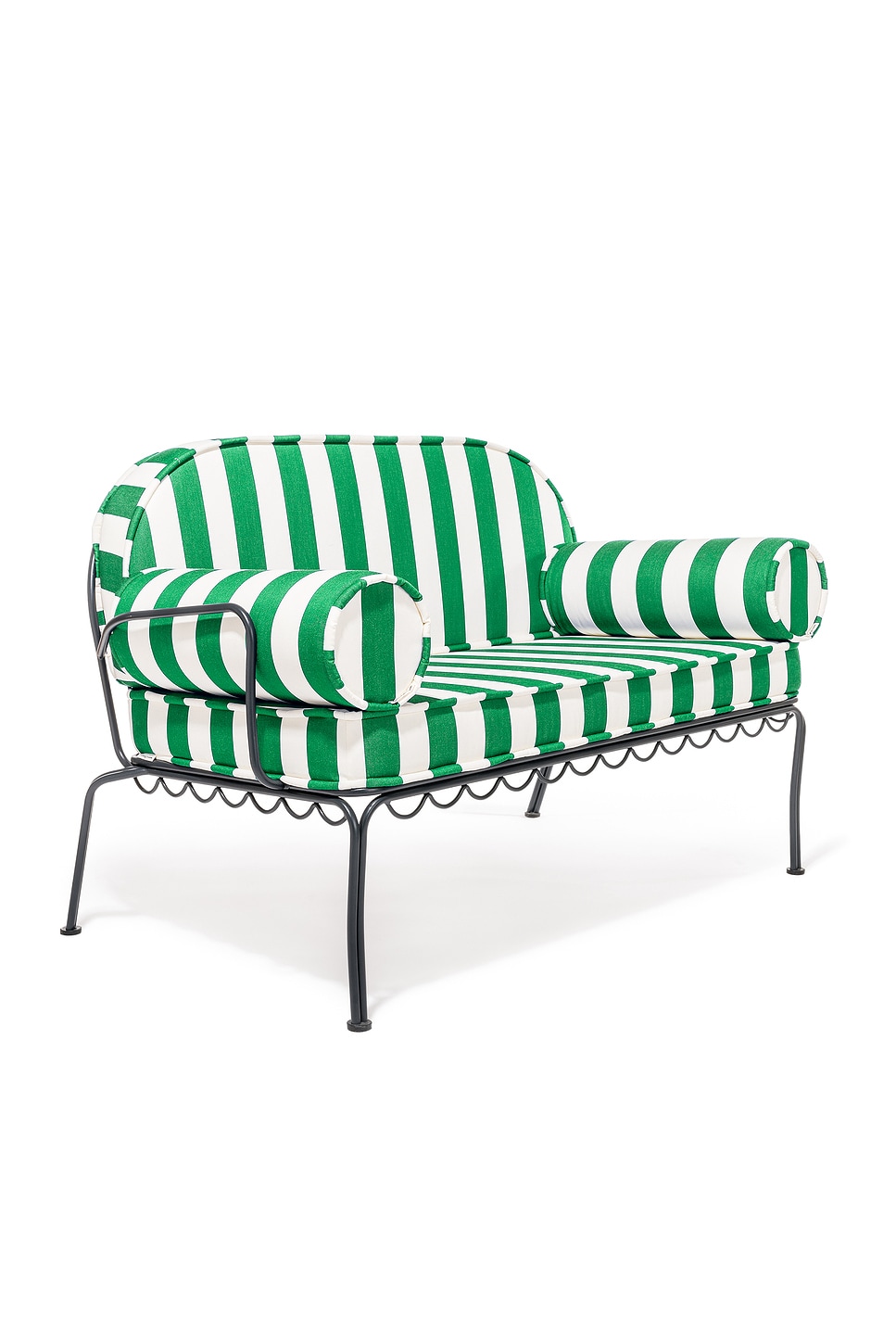 Business & Pleasure Love Seat Slip Cover Set In Green