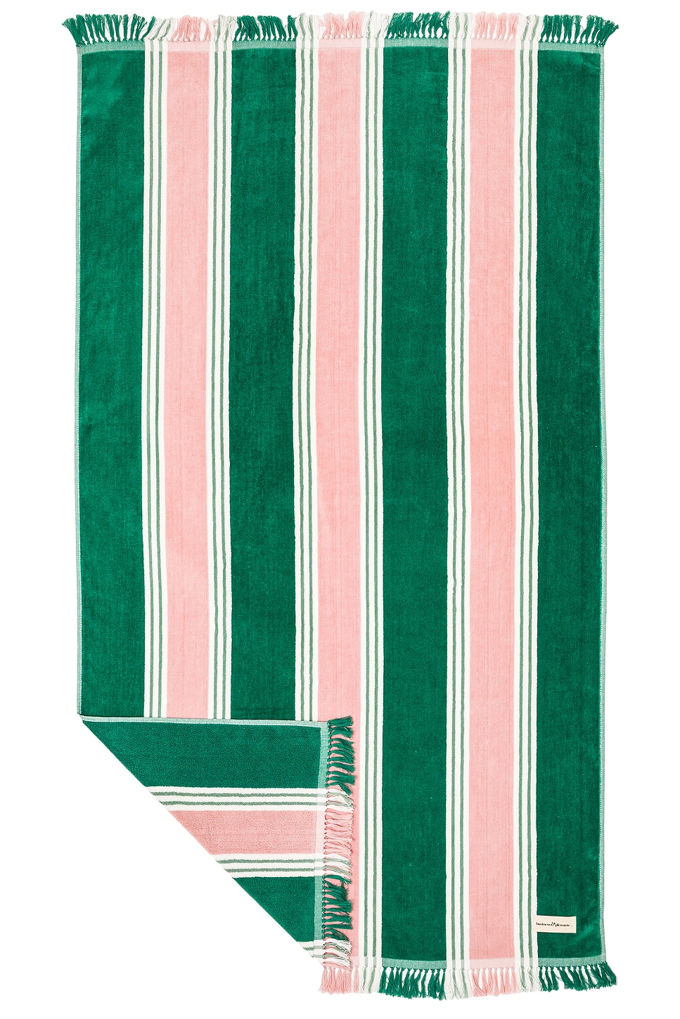 Image 1 of business & pleasure co. Beach Towel in Bistro Green Stripe