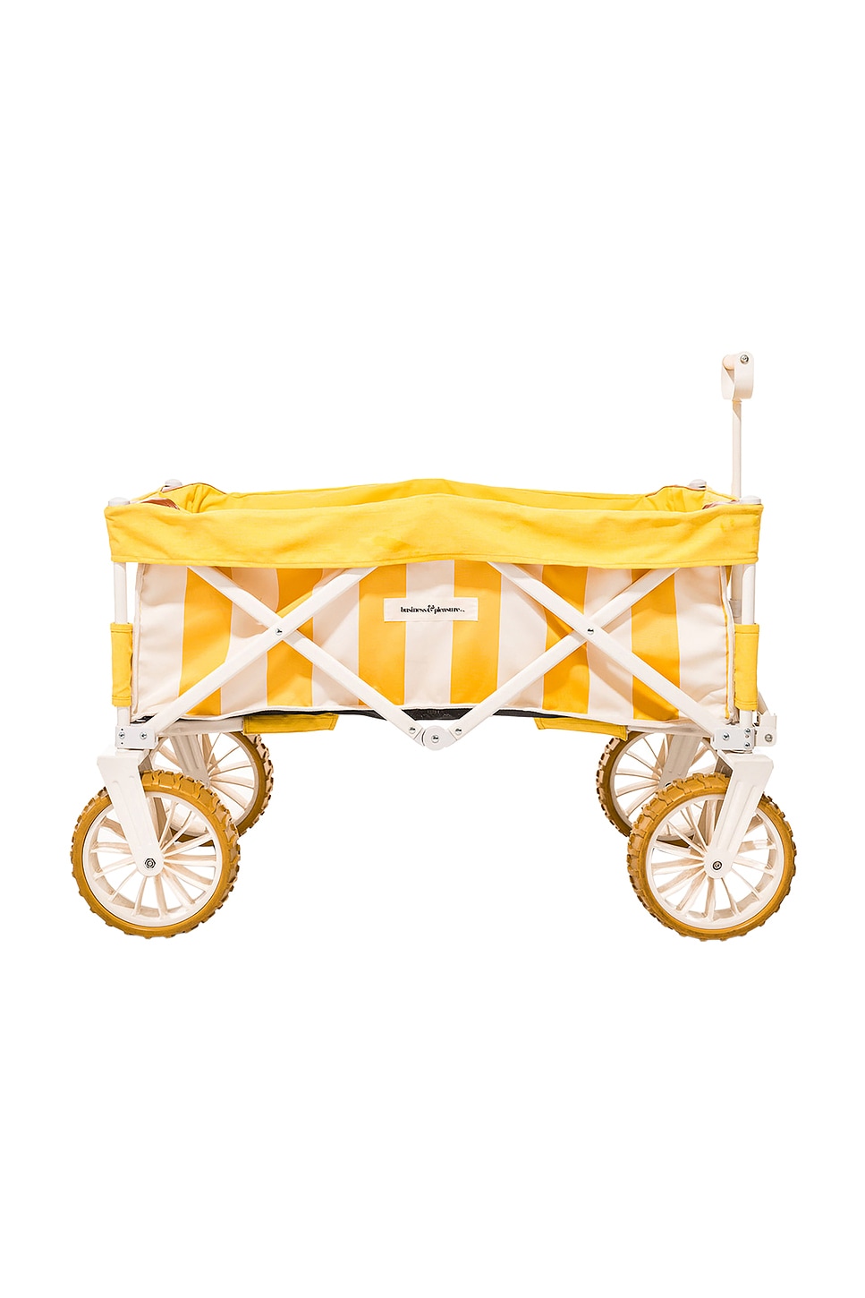 Image 1 of business & pleasure co. Folding Beach Cart in Crew Mimosa Yellow Stripe