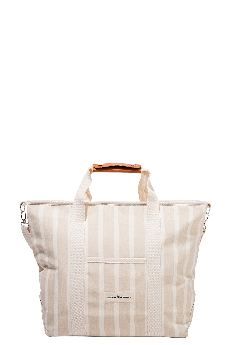 Image 1 of business & pleasure co. Cooler Tote Bag in Monaco Natural Stripe