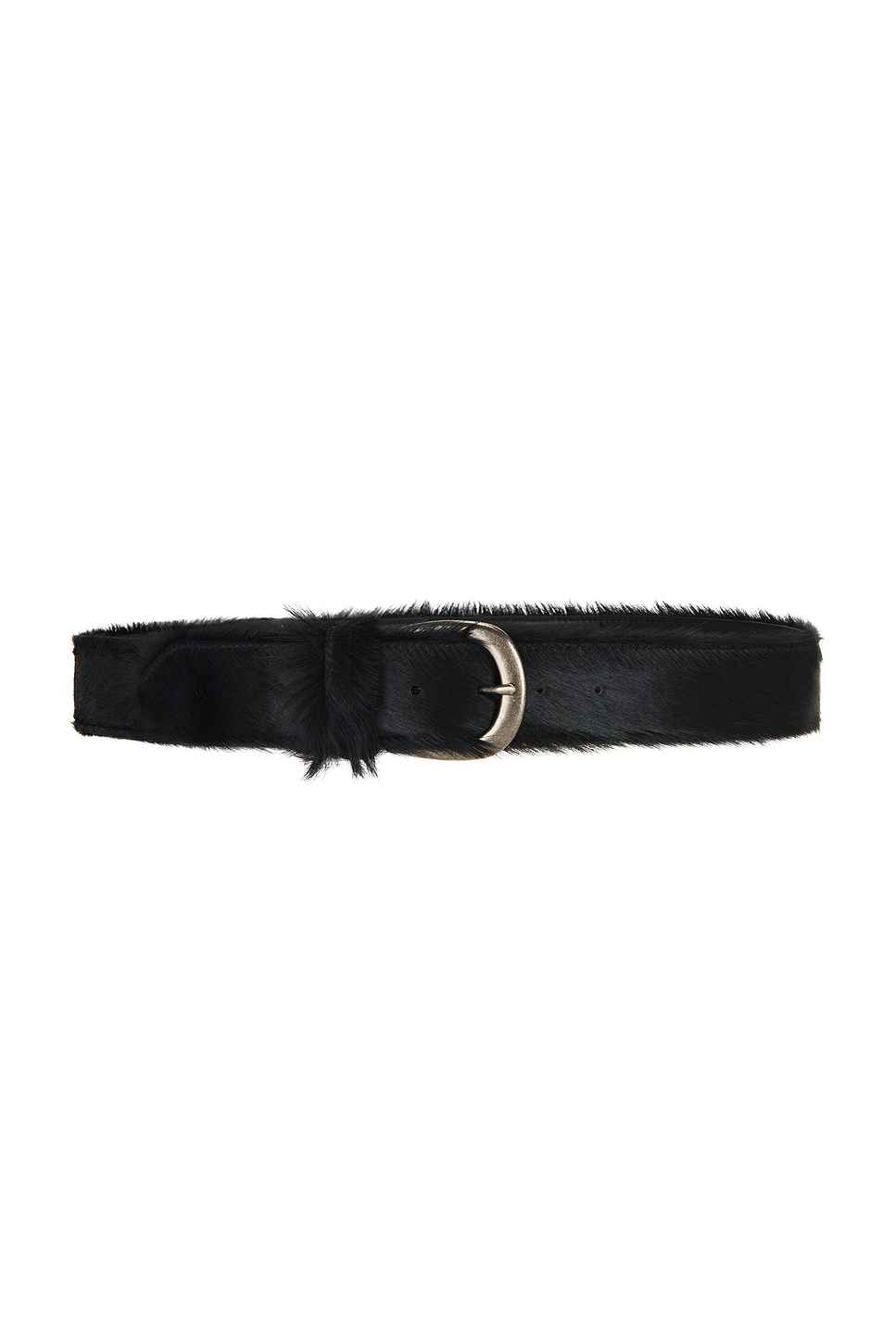 Mohair Fastener Belt in Black